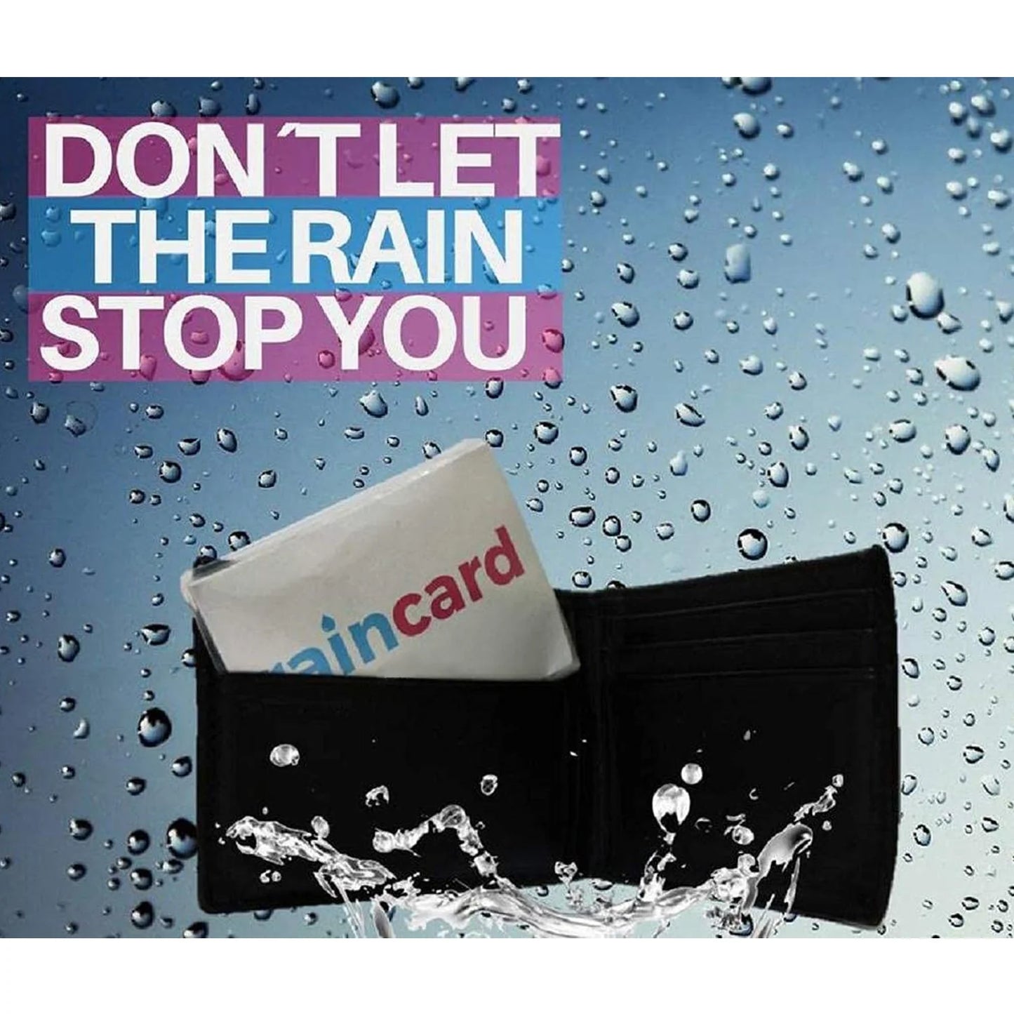Rain Card - Rain? Flip. Wear. Go.